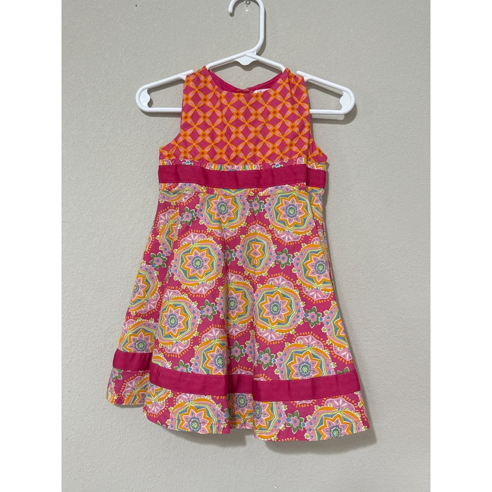 Lilly Wicket Baby Girl Paisley Multi Print Dress 12-18 Months Preppy Bright